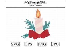 Christmas Candle Clipart Design Graphic By Mybeautifulfiles Creative Fabrica