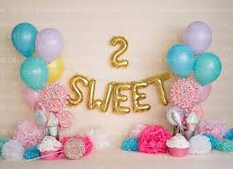 2nd Birthday Birthday Ideas For 2 Year Old Daughter Two Sweet Candy Photography Backdrop 2 Lollipops Etsy 2nd Birthday Party For Girl Girl 2nd Birthday Birthday Parties
