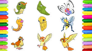 These pokemon coloring pages to print are suitable for kids between 4 and 9 years of age. Pokemon Coloring Pages Pokedex 10 To 18 Youtube