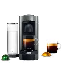 When you press a button the pod is pump espresso maker these use a thermostatically controlled boiler which heats the water to its optimum temperature for coffee (between 85c and 92c). Nespresso Vertuoplus Coffee And Espresso Machine By De Longhi Reviews Coffee Makers Kitchen Macy S