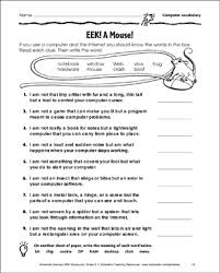 Computer mouse parts and function. Computer Vocabulary Worksheets Pdf