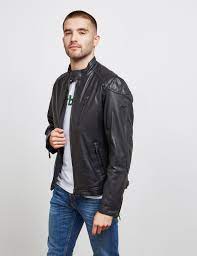 Barbour Marlon Leather Jacket Black For Men Lyst