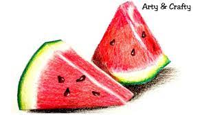 Multik.top have about 100 image for your iphone, android or pc desktop. Realistic Watermelon How To Draw Watermelon Drawing Water Melon With Coloured Pencil Fruit Drawing Youtube