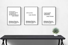 His influence goes beyond art and has profoundly inspired both style and lifestyle in our society. Sale Set Of 3 Andy Warhol Quote Prints All Is Pretty Etsy Quote Prints Andy Warhol Quotes Prints