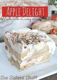 No Bake Apple Delight Apple Recipes Desserts Baking