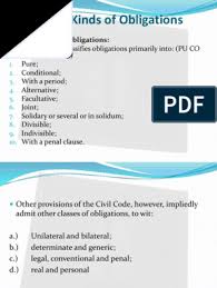 Examples of circumstances giving rise to a natural obligation are: Lesson 3 Pure And Conditional Obligation Rescission Private Law