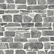 Brown bricked house, walkway, photograph, umbria, perugia, assisi. Grey White Brick Wallpaper Realistic Slate Stone Rustic Vinyl Textured Rasch