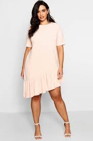 Plus Asymmetric Hem Shift Dress Boohoo Plus Size Fashion Dresses Plus Size Dresses Size Fashion