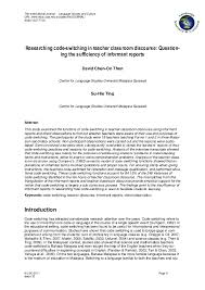 Conceptually, code switch in writing will not be any different from code switching in. Pdf Researching Code Switching In Teacher Classroom Discourse Question Ing The Sufficiency Of Informant Reports Su Hie Ting Academia Edu