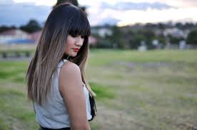 Put petroleum jelly or conditioner around your hairline. Balayage Dip Dyed Hair Bangs Fringe Brown Blonde Hair Color Flamboyage Dip Dye Hair Hair