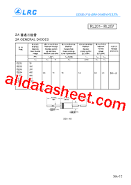Measured at 1.0mhz and applied reverse voltage of 4.0 volts. Rl207 Datasheet Pdf Leshan Radio Company 2a General Diodes