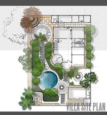 Siteplan And Landscape Design For Private Villa In Qatar Like The Yin And Yang Of The Site Plan Design Landscape Architecture Plan Landscape Design Drawings