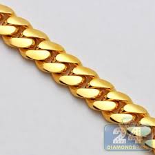 Maybe you would like to learn more about one of these? Handmade Pure 24k Yellow Gold Miami Cuban Link Mens Chain 11mm