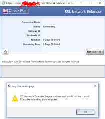 To see the processes status. Check Point Software Vpn Fails Ssl Network Extender Is Down After Windows Update Super User