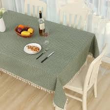 Cloth Cotton Dining Tablecloth Decoration Cloth, Size:110x140cm(Blue Stripe)