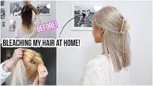 Part the hair and colour as close to the roots as possible to ensure full coverage. Bleaching My Hair Brown To Blonde Using Box Dye At Home Naomi Victoria Youtube