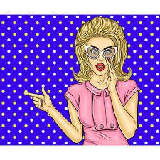 Pop Art Girl Talk About Sale Pop Retro Secret Png And Vector With Transparent Background For Free Download Pop Art Girl Pop Art Pop Art Illustration