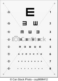 vector snellen eye test chart