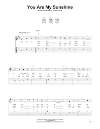 E you are my sunshine, my only sunshine you make me a happy when skies are grey e you'll never a know dear how much i e love you please dont take my b sunshine e away. You Are My Sunshine By Jimmie Davis Easy Guitar Tab Guitar Instructor
