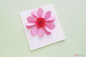 Make another round with paper loops, if you want your flower to look fuller. Beautiful 3d Heart Flower Card Free Template Mombrite