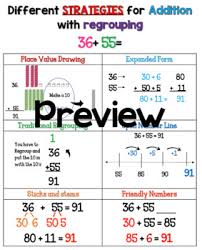 Addition With Regrouping Anchor Charts Worksheets Teaching