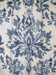 Vanessa 51 Denim Fabric Decor Blue And White Fabric Fabric Wallpaper