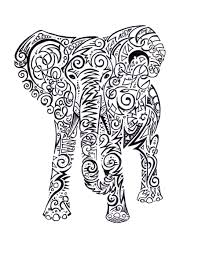 Reasons i'm getting my elephant tattoo: Fine Ornamented Black Line Elephant Tattoo Design Tattooimages Biz