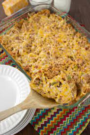 Cheesy Mexican Beef And Rice Casserole I Dig Pinterest