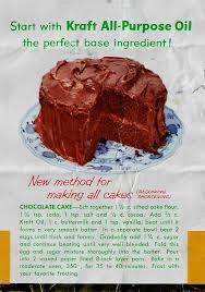 Easter dessert recipes & ideas kraft canada. Kraft Oil Chocolate Cake Vintage Recipes