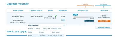 Bidding For An Upgrade To Klm World Business Class Insideflyer