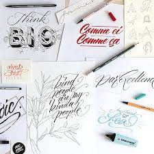 There's a lot of books and videos that will help you learn hand lettering but you won't learn unless you actually start putting the pen against the paper. Handlettering Brushlettering Guide By Hannah Rabenstein Www Stabilo Com