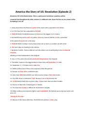8.what are 3 benefits of becoming an american vs. Apush Video Homework Docx America The Story Of Us Revolution Episode 2 Directions Fill In The Blanks Below This Is A Quick Paced Worksheet Questions Course Hero