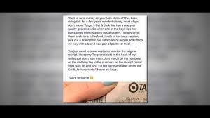 He has loved them…literally to death…unfortunately. Verify Is Viral Claim About Target S Kids Clothes Return Policy A Hack Or Hoax Wthr Com