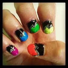Neon Lightning Bolt Nails Lightning Bolt Nails Nail Art Designs Nail Art