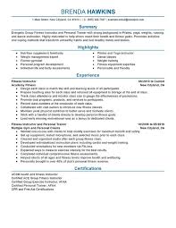 personal trainer resume examples