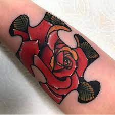 Puzzle piece autism rose tattoo. 75 Best Exclusive Puzzle Pieces Tattoos Designs Meanings 2019
