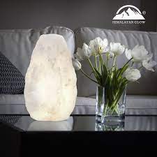 Blackened bronze table lamp with seeded glass shade. Himalayan Glow Natural White Naked Himalayan Salt Lamp 3 5lbs By Wbm Walmart Com Walmart Com