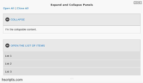 Jquery Mobile Collapsible Expand And Collapse Panels Using Jquery Script Script Jquery Collapse