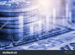 Stock Market Or Forex Trading Graph And Candlestick Chart