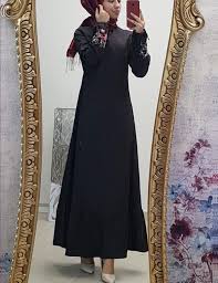 Kollari Nakisli Firfirli Elbise Siyah Elbise Elbise Modelleri The Dress