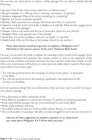 How To Analyze A Bible Passage Pdf Free Download