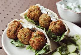 My Favorite Falafel Recipe The Falafel Recipe Is Vegan And The Cucumber Dressing Is Easily Made Vegan By Subbing Your Fave Pla Food Recipes Vegetarian Dishes