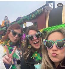 Women's Mardi Gras Fun Sunglasses Bling Rhinestone Custom Parade Sunglasses  Party