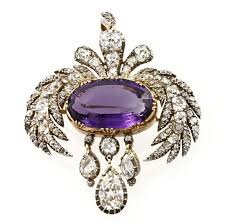 Georgian Amethyst And Diamond Brooch Circa Amethyst Jewelry Antique Jewelry Purple Jewelry