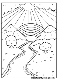 Trees are among the most sought after coloring page subjects all over the world with parents often looking for unique printable tree coloring sheets online. Rainbow Coloring Pages