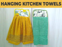 Great towel rack towel racks! How To Make Hanging Kitchen Towels 2 Ways Gathered Or Folded Hello Sewing
