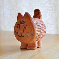 Chia Pet Cat Lisa Larson Style Via Etsy Chia Pet Green Fur Handmade