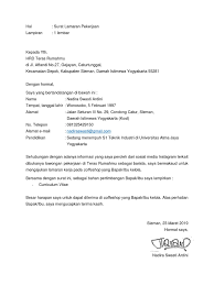 Dokument yang selalu wajib dalam pelamaran kerja iyalah surat lamaran karena sebagai dasar kelengkapan dokument dokument lainnya. Contoh Surat Lamaran Kerja