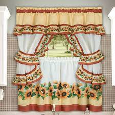 Check spelling or type a new query. Chevron Sunflower Complete Kitchen Curtain Tier Swag Tiebacks Valance Set 24 In Long Walmart Com Kitchen Curtains Sunflower Curtains Valance