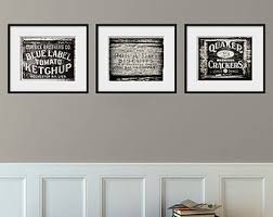 black contemporary kitchen art wall
